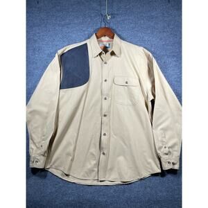 Magellan Hunt Gear Shooting Shirt Men's XL Beige Long Sleeve Padded Outdoors
